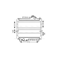 AVA Radiator CASE IH,NEW HOLLAND 54080 AVA QUALITY COOLING NH2030 OE Ref 87306754