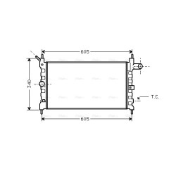 Radiator AVA QUALITY COOLING OL2022 OE Ref 90411883