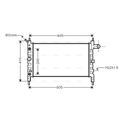 Radiator AVA QUALITY COOLING OL2026 OE Ref 90 412 253