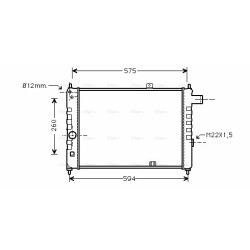 AVA Radiator AVA QUALITY COOLING OL2055 OE Ref 90128774