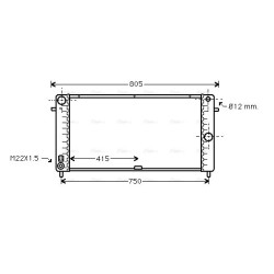 Radiator AVA QUALITY COOLING OL2106 OE Ref 1300081