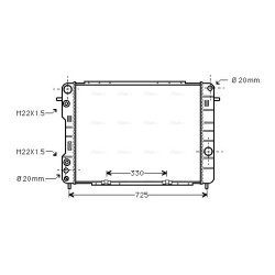 AVA Radiator AVA QUALITY COOLING OL2249 OE Ref 52463054