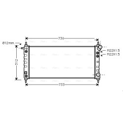 AVA Radiator AVA QUALITY COOLING OL2264 OE Ref 1300 175