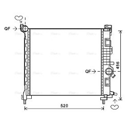 AVA Radiator AVA QUALITY COOLING OL2561 OE Ref 13283249