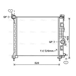 AVA Radiator AVA QUALITY COOLING OL2562 OE Ref 13283247