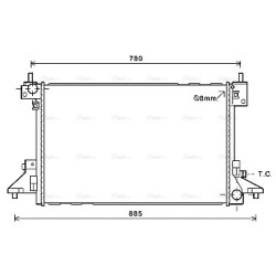 Radiator AVA QUALITY COOLING OL2601 OE Ref 20842016