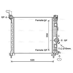 AVA Radiator AVA QUALITY COOLING OL2681 OE Ref 13361816
