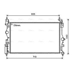 AVA Radiator AVA QUALITY COOLING OL2682 OE Ref 1300377