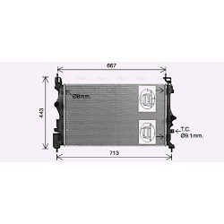 Radiator AVA QUALITY COOLING OL2700 OE Ref 1300379