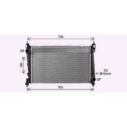 AVA Radiator AVA QUALITY COOLING OL2721 OE Ref 13367316