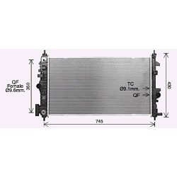 AVA Radiator AVA QUALITY COOLING OL2726 OE Ref 1300374