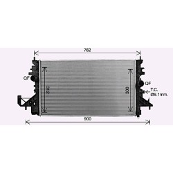 AVA Radiator AVA QUALITY COOLING OL2743 OE Ref 39095604