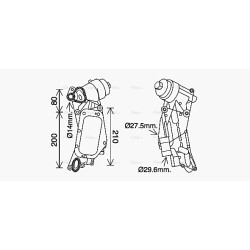 AVA Engine Oil Cooler AVA QUALITY COOLING OL3684H OE Ref 93186324