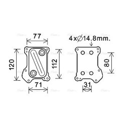 AVA Engine Oil Cooler AVA QUALITY COOLING OL3686 OE Ref 1539133