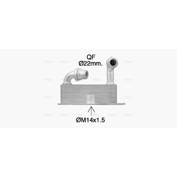 AVA Engine Oil Cooler AVA QUALITY COOLING OL3705 OE Ref 55208626 AVA QUALITY COOLING