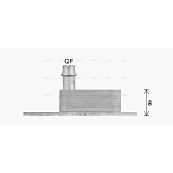 AVA Engine Oil Cooler AVA QUALITY COOLING OL3742 OE Ref 55501530 AVA QUALITY COOLING