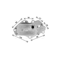 AVA Engine Oil Cooler AVA QUALITY COOLING OL3742H OE Ref 55501530
