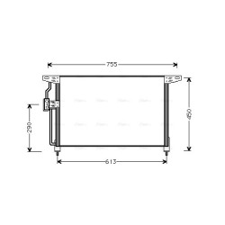 AVA AC Condenser AVA QUALITY COOLING OL5228 OE Ref 1850047