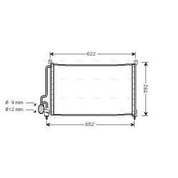 AVA AC Condenser AVA QUALITY COOLING OL5229 OE Ref 1850011