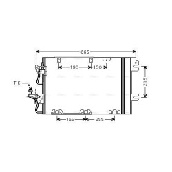 AC Condenser AVA QUALITY COOLING OL5384D OE Ref 93178960