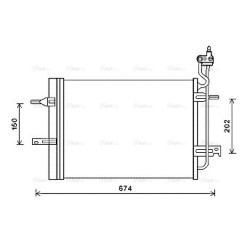 AVA AC Condenser AVA QUALITY COOLING OL5620D OE Ref 1850221
