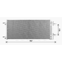 AVA AC Condenser AVA QUALITY COOLING OL5724D OE Ref 39011385