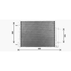 AC Condenser AVA QUALITY COOLING OL5735D OE Ref 95437449