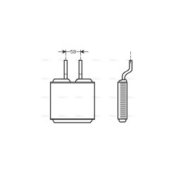 AVA Heater Matrix AVA QUALITY COOLING OL6197 OE Ref 52463287