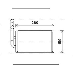 Heater Matrix AVA QUALITY COOLING OL6570 OE Ref 96629611