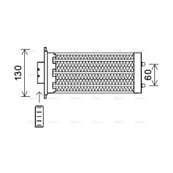 Heater Matrix AVA QUALITY COOLING OL6573 OE Ref 4803903