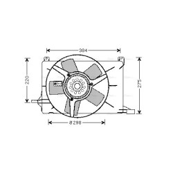 AVA Radiator Fan AVA QUALITY COOLING OL7502 OE Ref 1341253