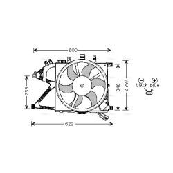 AVA Radiator Fan AVA QUALITY COOLING OL7506 OE Ref 095158007