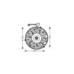 AVA Radiator Fan AVA QUALITY COOLING OL7507 OE Ref 1341200