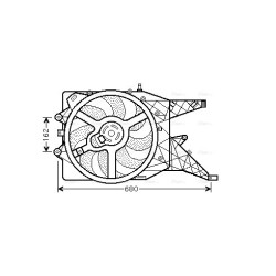 Radiator Fan AVA QUALITY COOLING OL7513 OE Ref 1341421