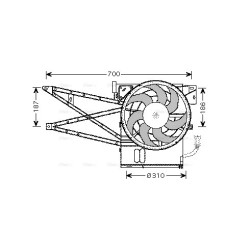AVA Radiator Fan AVA QUALITY COOLING OL7515 OE Ref 1341 262