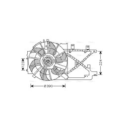 AVA Radiator Fan AVA QUALITY COOLING OL7516 OE Ref 1341312