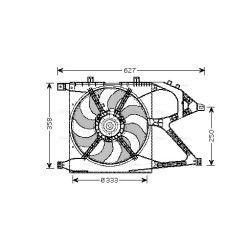Radiator Fan AVA QUALITY COOLING OL7519 OE Ref 24445190