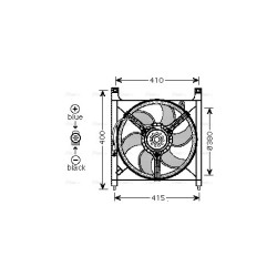 AVA Radiator Fan AVA QUALITY COOLING OL7525 OE Ref 91148246