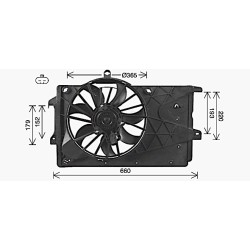 AVA Radiator Fan AVA QUALITY COOLING OL7527 OE Ref 13128929