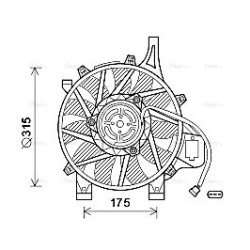 AVA Radiator Fan AVA QUALITY COOLING OL7536 OE Ref 1341338