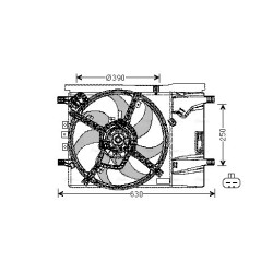 AVA Radiator Fan AVA QUALITY COOLING OL7539 OE Ref 1341133