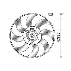 Radiator Fan AVA QUALITY COOLING OL7602 OE Ref 24445190