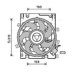 AVA Radiator Fan AVA QUALITY COOLING OL7604 OE Ref 1341376