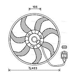 AVA Radiator Fan AVA QUALITY COOLING OL7657 OE Ref 95484872