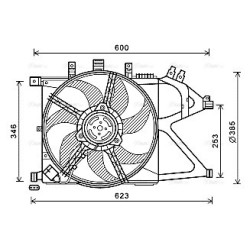 AVA Radiator Fan AVA QUALITY COOLING OL7660 OE Ref 1341337
