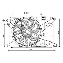 Radiator Fan AVA QUALITY COOLING OL7669 OE Ref 1341108
