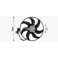 Radiator Fan AVA QUALITY COOLING OL7730 OE Ref 6341168
