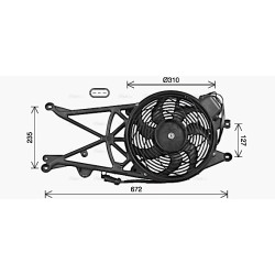 AVA Radiator Fan AVA QUALITY COOLING OL7738 OE Ref 1341375