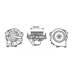 Heater Blower Motor AVA QUALITY COOLING OL8609 OE Ref 24436989