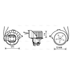 AVA Heater Blower Motor AVA QUALITY COOLING OL8628 OE Ref 1845058